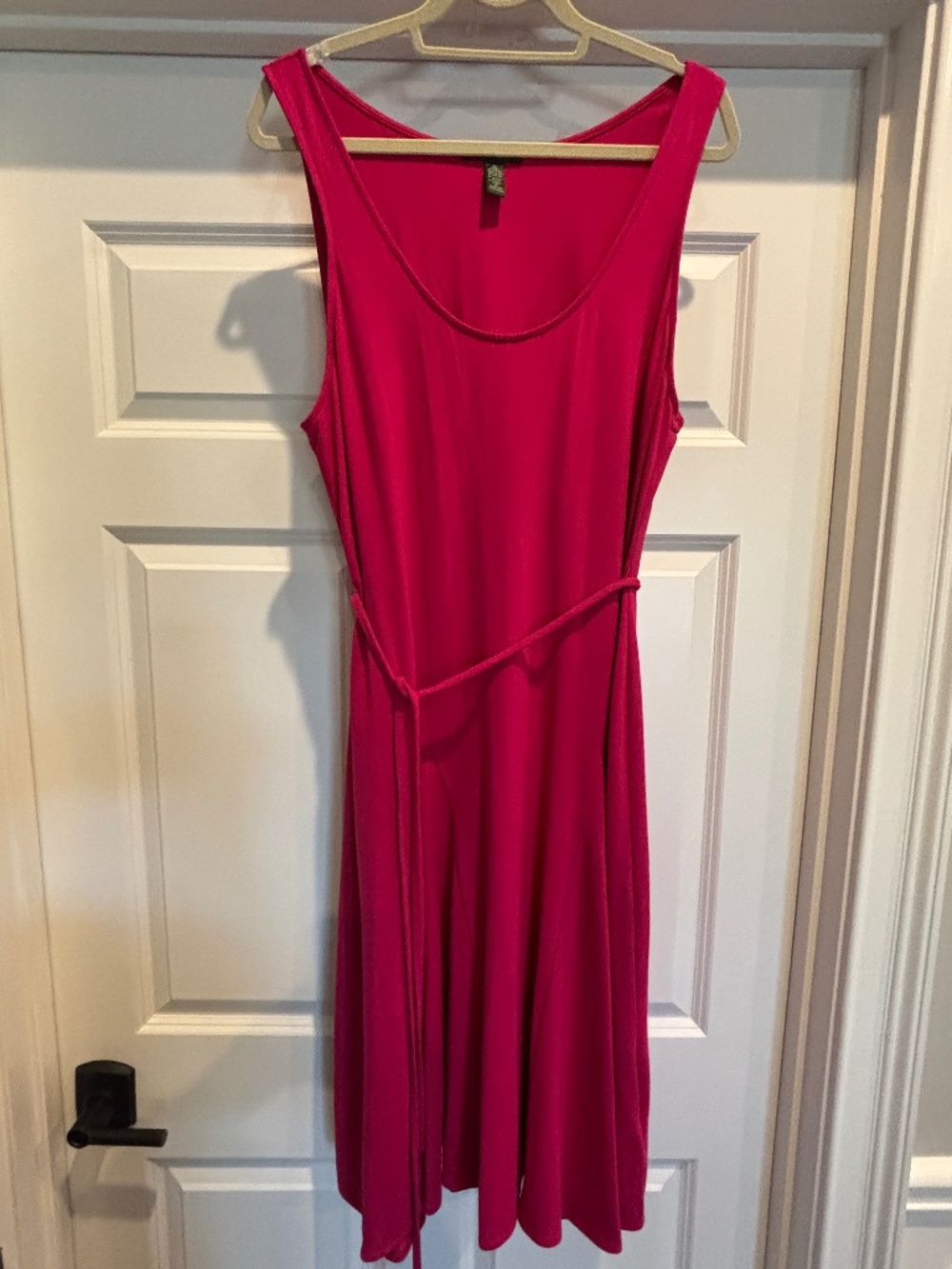 PINK  MIDI RL SCOUP NECK  DRESS